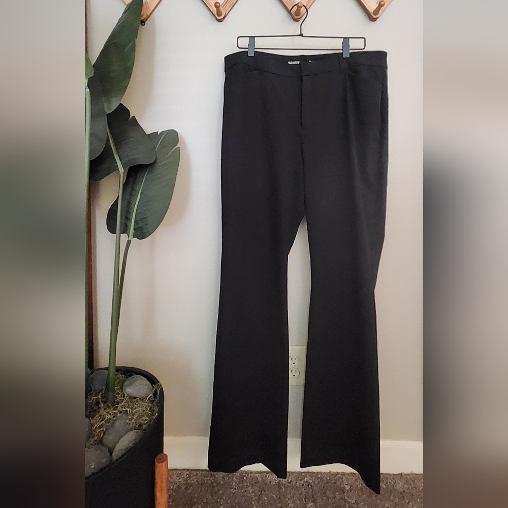 Old Navy High-Rise Pixie Never Fade Black Dress Pants, Women's, Size 16 Tall